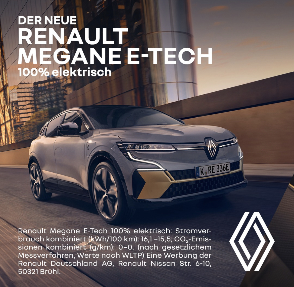 Der Renault Megane E-Tech 100 % elektrisch